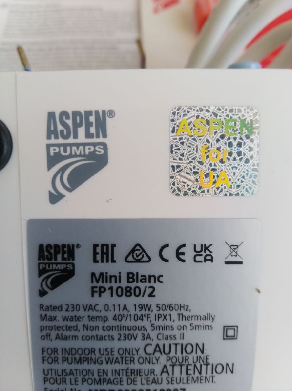 Дренажний насос Aspen Pumps Mini Blanc